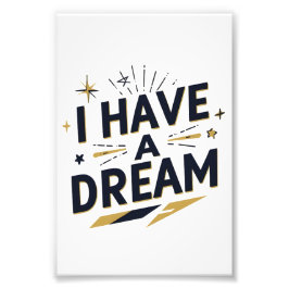 Jag Har en Dröm Inspirerande Typografi Design Fototryck