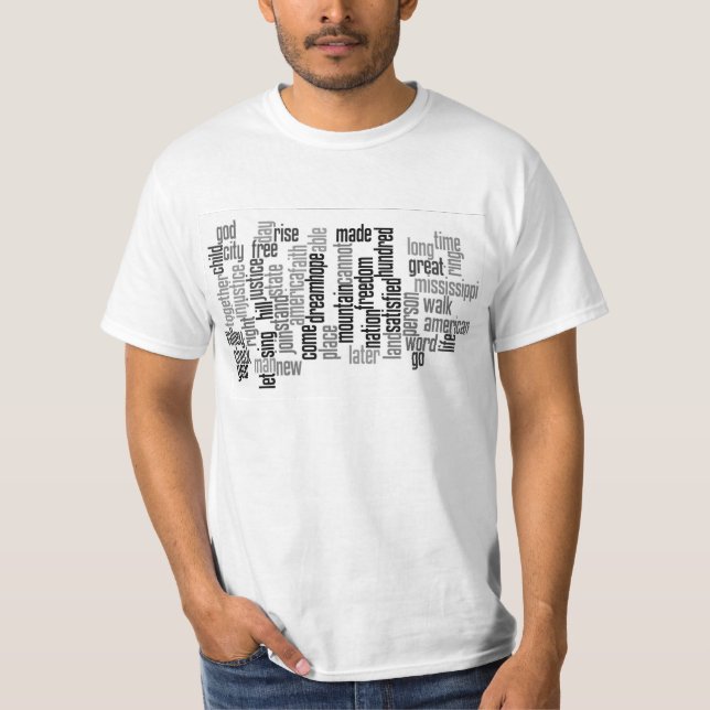 Jag har en dröm MLK Tee Shirt (Framsida)