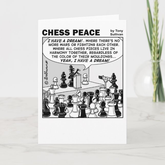 Jag har en dröm om tecknaden Chess Peace Kort (Framsida)