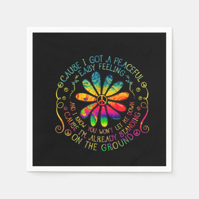 Jag har en fredlig hippie pappersservett (Framsidan)