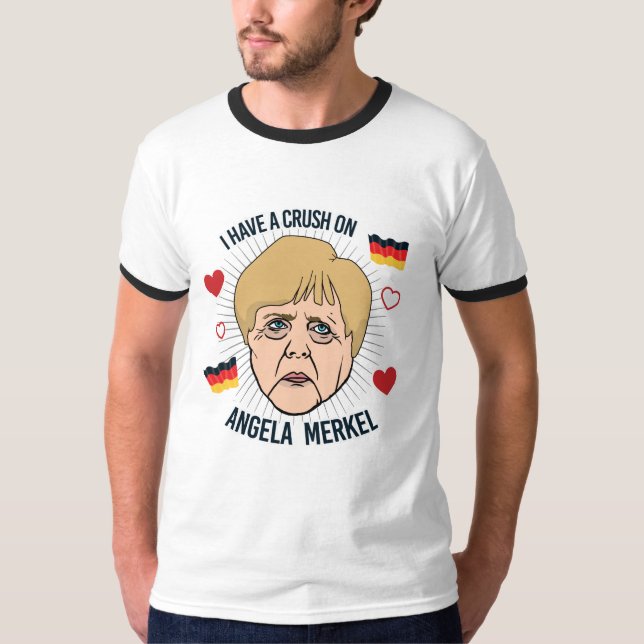 Jag har en fruktdryck på Angela Merkel - - T-shirt (Framsida)