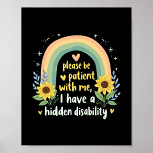 Jag har en Gömt handikappgrafik Tee Shirts Manar Poster