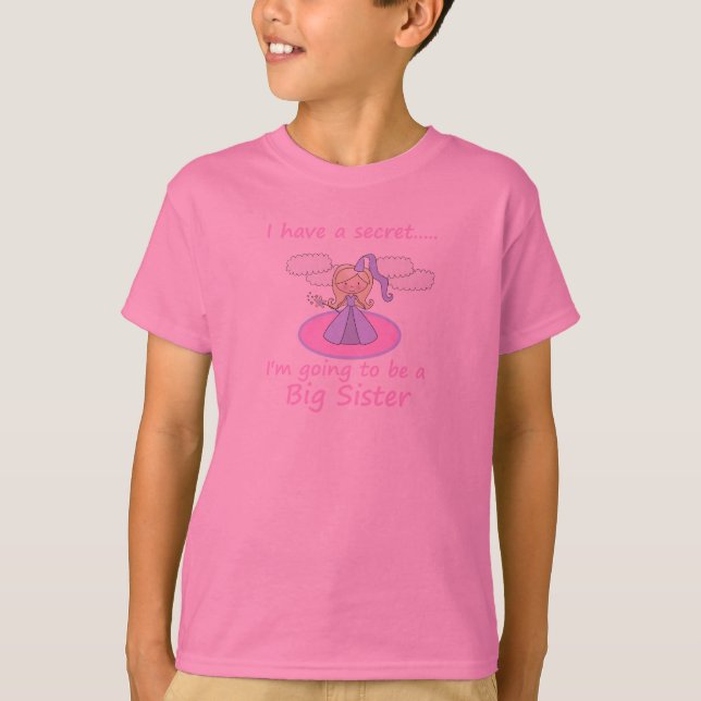 Jag har en hemlig storasysterprincess tee (Framsida)