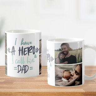 Jag har en Hero jag kallar honom Pappa Anpassnings Kaffemugg