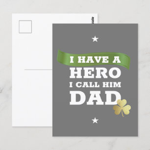 Jag har en Hero jag kallar honom Pappa - Fars dag Vykort