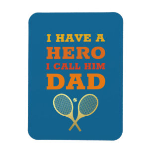 Jag har en Hero Pappa - Tennis Far Fars dag Magnet