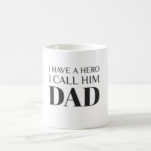 JAG HAR EN HJÄLTE MIG APPELLEN HONOM PAPPAN - KAFFEMUGG