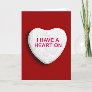JAG HAR EN HJÄRTA PÅ CANDY HEART HELGKORT