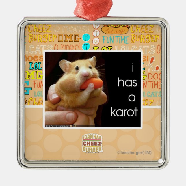 Jag har en karot julgransprydnad metall (Framsidan)