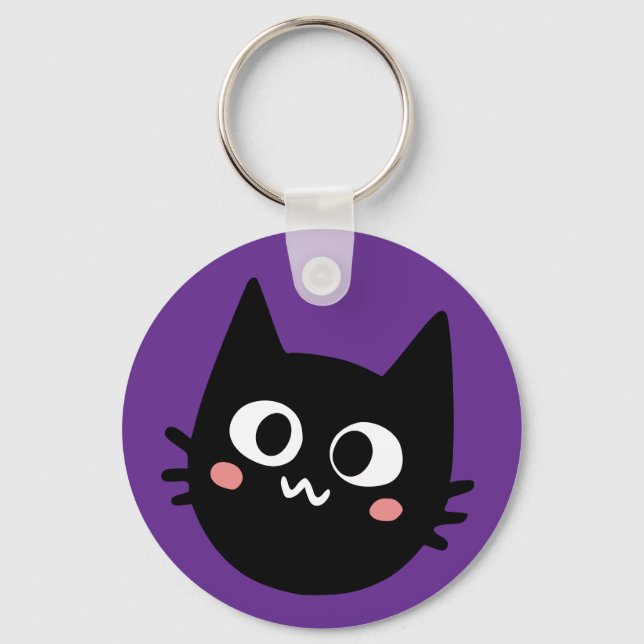 Jag Har En Katt Som Väntar Kontakt Nyckelring (Framsida)