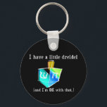 Jag har en liten Dreidel Keychain Nyckelring<br><div class="desc">Jag har en liten dröm... Och jag är okej med det. Verkligen. Vuxen humor Hanukkah-design.</div>