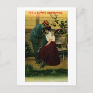 Jag har en Loving Disposition Romantik Vintage Vykort