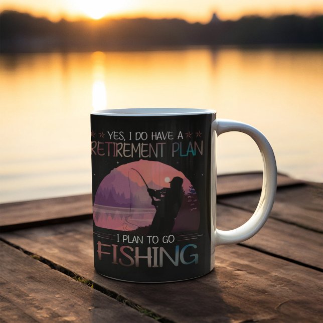 Jag har en Pension-plan som jag planerar att fiska Kaffemugg (Skapare uppladdad)