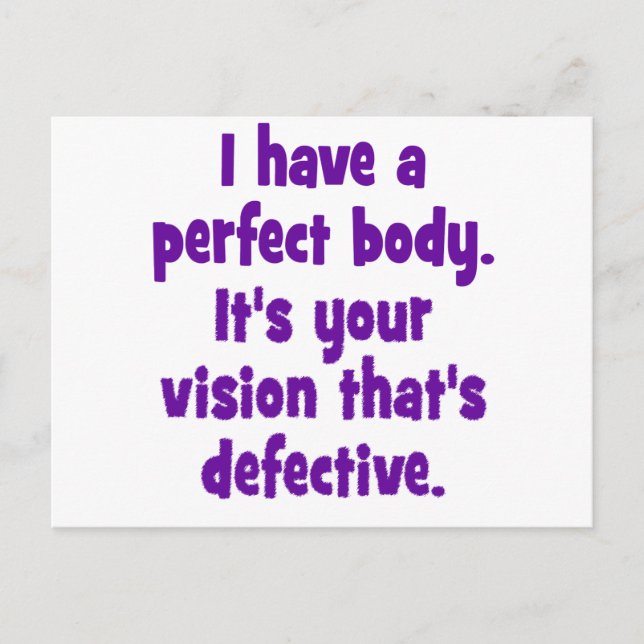 Jag har en perfekt. vykort (Framsida)