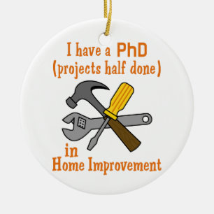 Jag har en PHD Julgransprydnad Keramik