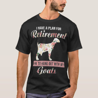 Jag har en plan för Pension Blommigt Goat Älskare T Shirt