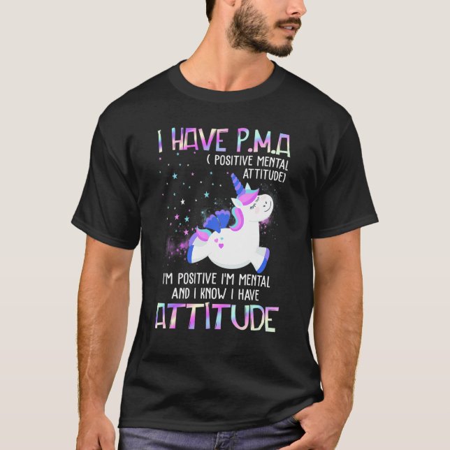 Jag har en positiv mentalinställning jag är positi t shirt (Framsida)