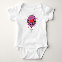 Jag har en ren hjärt-Lila Ballon Baby-dräkt T Shirt