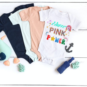 Jag har en rosa Power Unicorn-regnbåge i Baby T Shirt