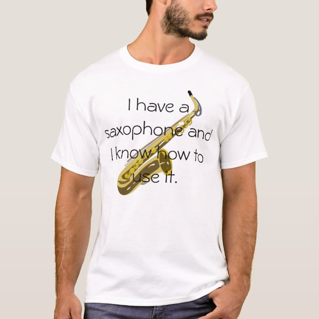 Jag har en saxofon t-shirt (Framsida)