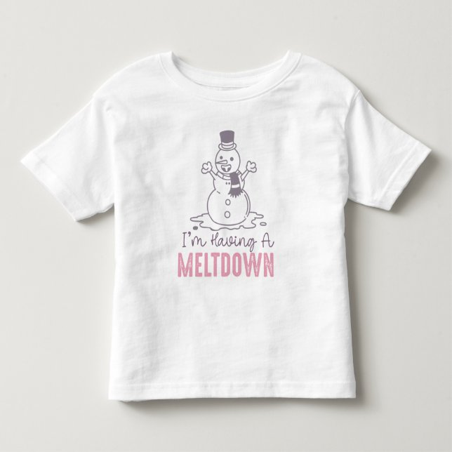 Jag har en totalkollaps - Rolig snömannadesign T Shirt (Framsida)