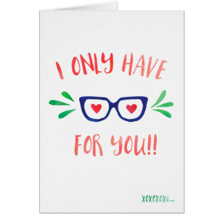 Jag har endast ögon för dig hälsningskort