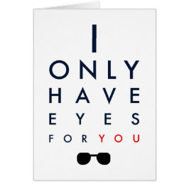 Jag har endast ögon för dig hälsningskort