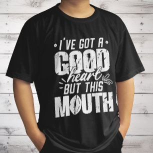 Jag Har Ett Gott Hjärta Men Den Här Munnen Roligt T Shirt