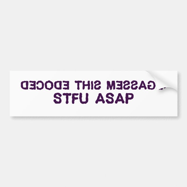 Jag har ett hemligt meddelande att avkoda bildekal (Framsidan)