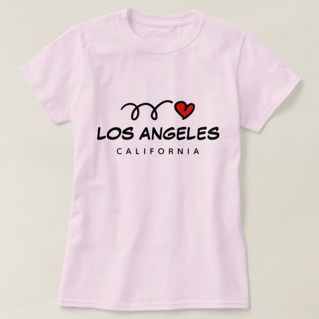 Jag har ett hjärta i Los Angeles Kalifornien, skjo T Shirt (Design framsida)