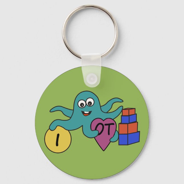 Jag har ett hjärta OT runt nyckelring (Framsida)