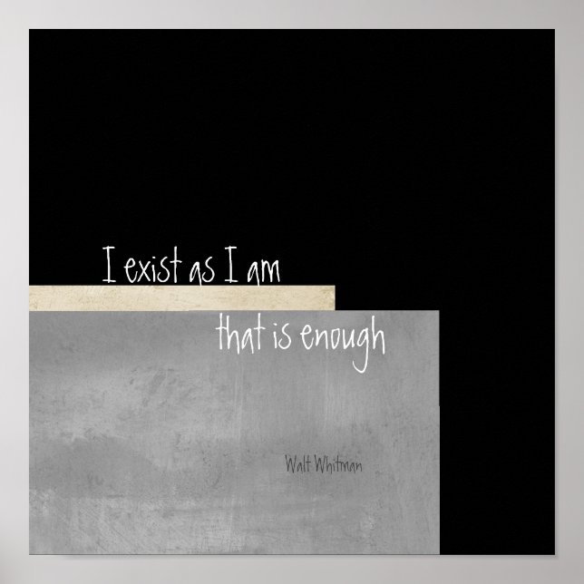 Jag har ett inspirerande Walt Whitman-citat poster (Framsidan)