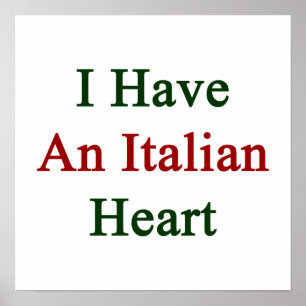 Jag har ett italienskt hjärta poster