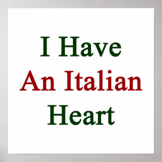 Jag har ett italienskt hjärta poster