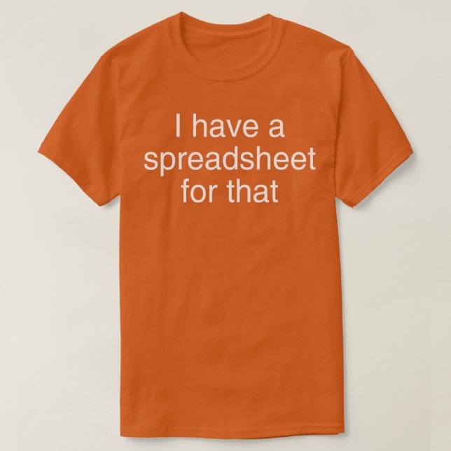 Jag har ett kalkylblad för detta t shirt (Design framsida)