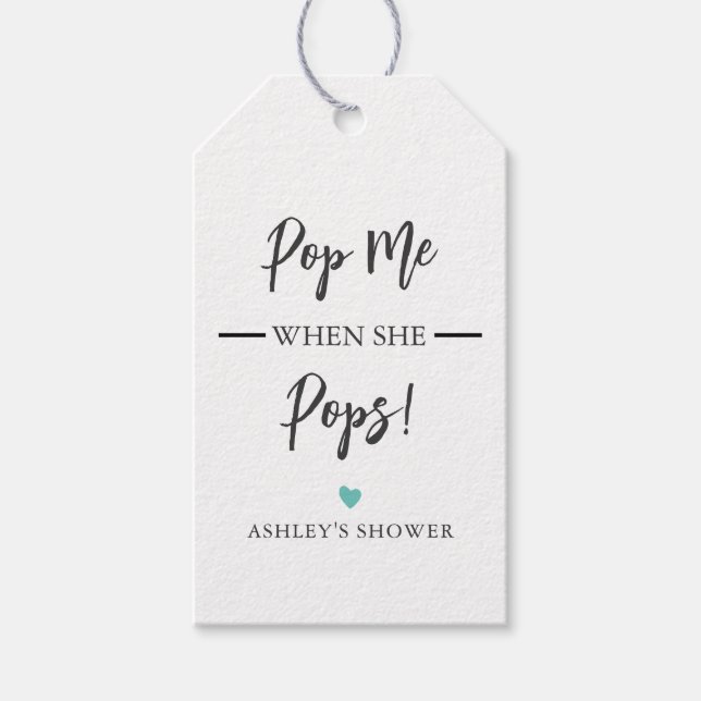 Jag har Färg när hon hoppar, babyskor. Presentetikett (Framsidan)