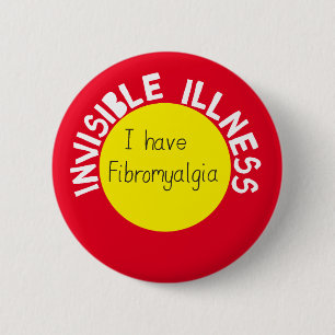 Jag har Fibromyalgia pin-brickan. Knapp