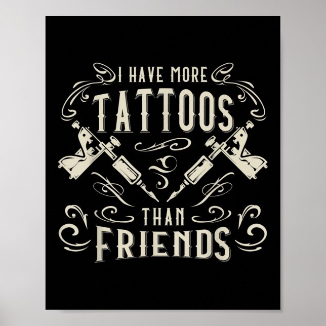 Jag har fler tatueringar än vänner som har blivit  poster (Framsidan)