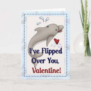Jag har flugit över dig, Valentine Dolphin Card d1 Helgkort