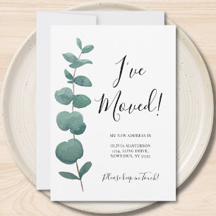 Jag har Flyttat Adress Eucalyptus Meddelande
