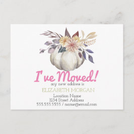 Jag har flyttat akvarellpumpa Ny adress Meddelande Vykort