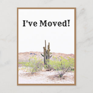 Jag Har Flyttat Arizona Öken Ny Adress Meddelande Vykort