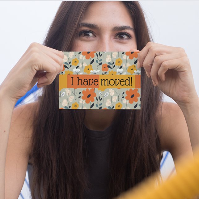 Jag har Flyttat Blommigten i mitten av århundradet Vykort (Skapare uppladdad)