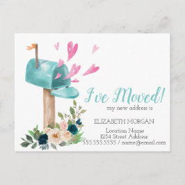 Jag har Flyttat, Brevlådans vattenfärgsfönster Meddelande Vykort