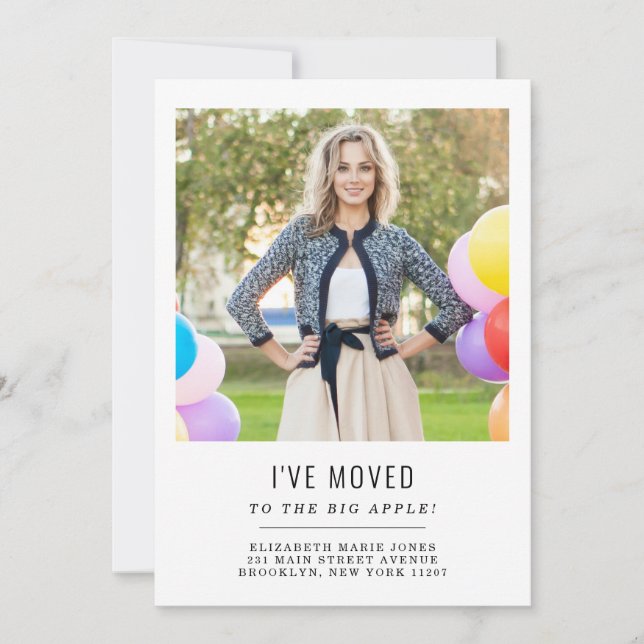 Jag har Flyttat byte av Adress Photo Flytta Meddelande (Framsida)