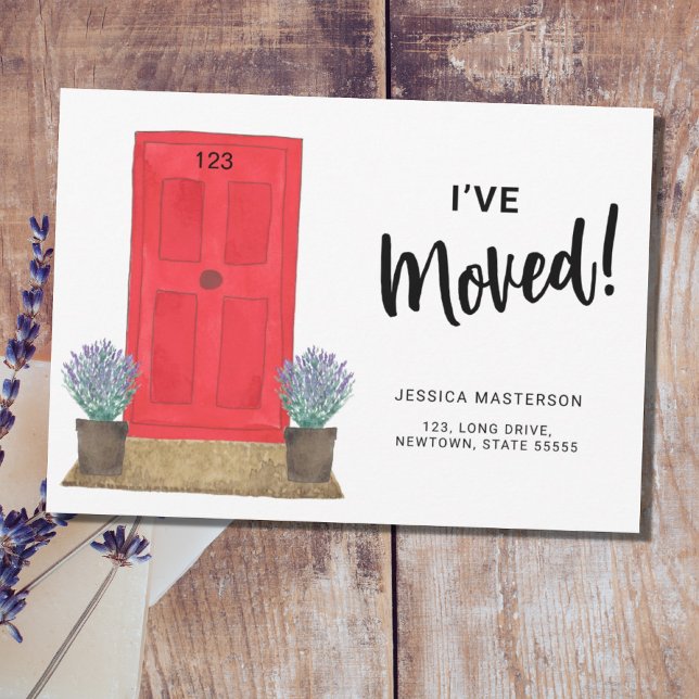 Jag har Flyttat Flytta på frontdörr Meddelande (Skapare uppladdad)