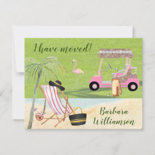 Jag har Flyttat Golf Beach Budget FLAT Move Meddelande