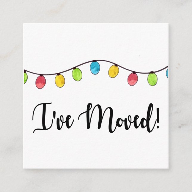 Jag har flyttat julgransljusen tilläggskort (Framsida)