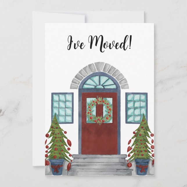 Jag har Flyttat! Julhemsinbjudan Inbjudningar (Framsida)