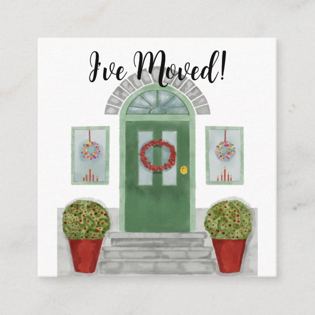 Jag har Flyttat! Kort för julbostad (Framsida)